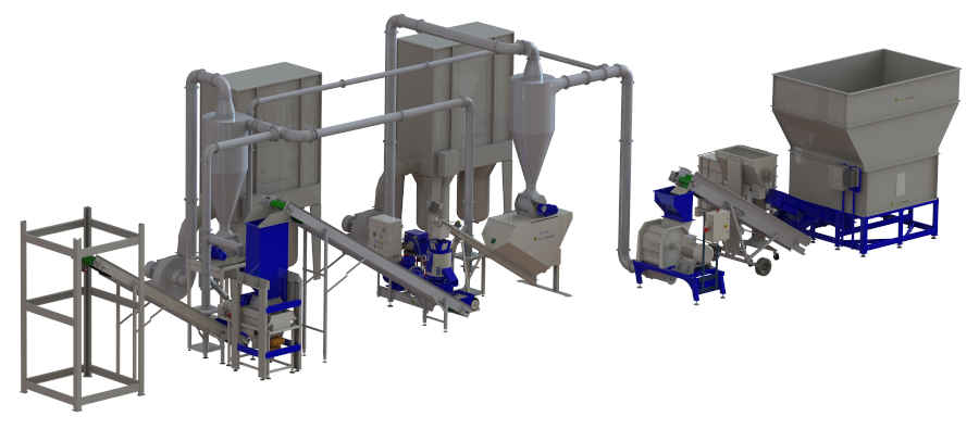Plantas de peletización Industrial Llave en Mano. Especialistas en fabricación industrial de pellet.