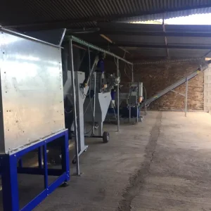 Planta de peletizado Media C con peletizadora PLT800 reacondicionada, vista general