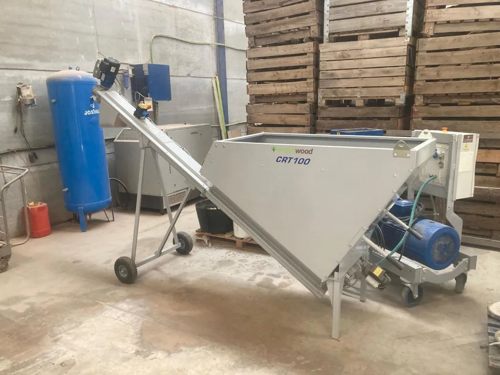 Cargador dosificador CRT100 usado con motor inverter