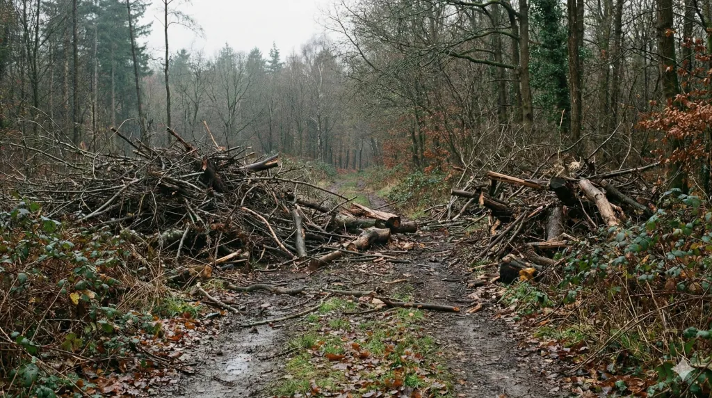 Acumulación de biomasa residual y ramas caídas en el monte, principal combustible de incendios forestales